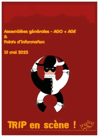 Affiche Assemblées générales de l'Avicca et Points info au TRIP de printemps 2025